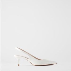 ZARA NEW NEVER USED  SLINGBACK KITTEN HEEL SHOES